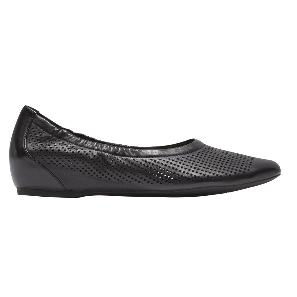 Sapato Vela Rockport Mulher Pretas - Total Motion Perf Luxe - 97564EKVD